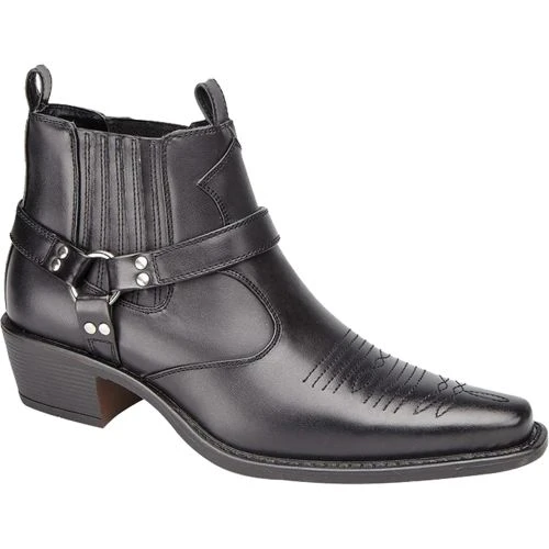 US Brass Mens Eastwood Western Cowboy Boots - Black 3 US Brass Mens Eastwood Western Cowboy Boots - Black