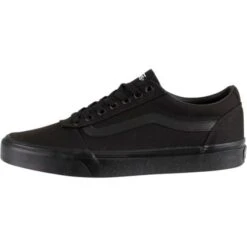 Vans Womens Ward Trainers - Black Black -Shoe Sales Shop Vans WardCanvas BkBlack 2 9