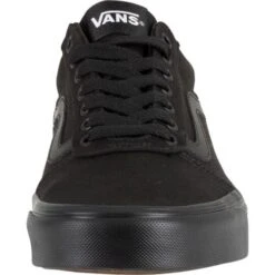Vans Womens Ward Trainers - Black Black -Shoe Sales Shop Vans WardCanvas BkBlack 4 9