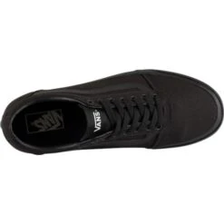 Vans Womens Ward Trainers - Black Black -Shoe Sales Shop Vans WardCanvas BkBlack 6 9