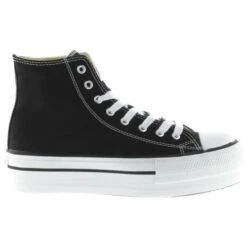 Victoria Shoes Womens Tribu Hi Trainers - Black -Shoe Sales Shop VictoriaShoes 1061101 Black 1 5
