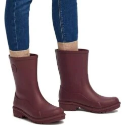 Fitflop Womens Wonderwelly Short Wellington Boots - Oxblood Red -Shoe Sales Shop WonderwellyShort Maroon 2737757