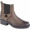 Gringos Mens Harley Low Harness Chelsea Biker Ankle Boots - Brown