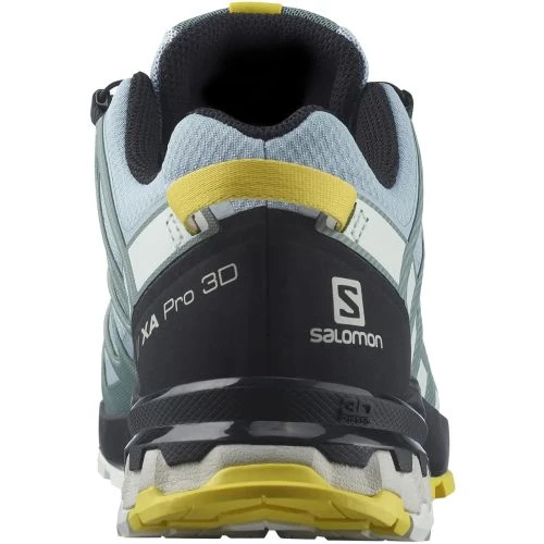 Salomon Womens XA Pro 3D V8 GTX Waterproof Shoes - Zen Blue White Golden Kiwi 5 Salomon Womens XA Pro 3D V8 GTX Waterproof Shoes - Zen Blue White Golden Kiwi - Image 3