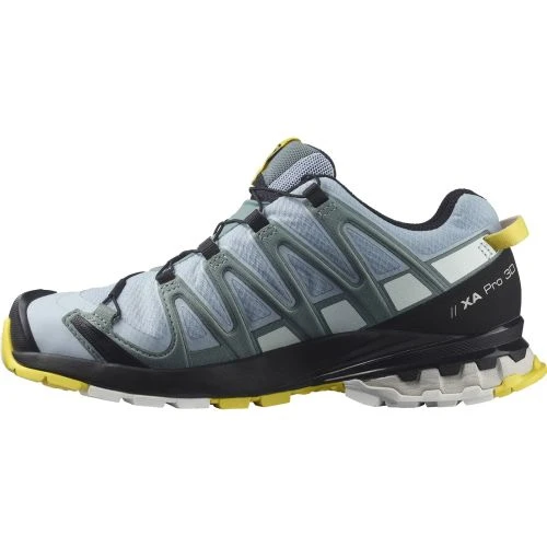 Salomon Womens XA Pro 3D V8 GTX Waterproof Shoes - Zen Blue White Golden Kiwi 7 Salomon Womens XA Pro 3D V8 GTX Waterproof Shoes - Zen Blue White Golden Kiwi - Image 5