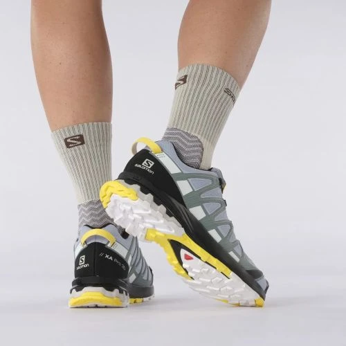 Salomon Womens XA Pro 3D V8 GTX Waterproof Shoes - Zen Blue White Golden Kiwi 10 Salomon Womens XA Pro 3D V8 GTX Waterproof Shoes - Zen Blue White Golden Kiwi - Image 8