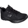Skechers Womens Graceful Get Connected Wide Fit Trainers - Black Black -Shoe Sales Shop acefulGetConnected Black 1694566