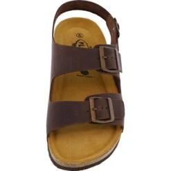 Plakton Mens Saul Malaga Adjustable Slide Sandals - Dark Brown -Shoe Sales Shop alaga 175113 MARRON448X B855841
