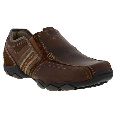 Skechers Mens Diameter Zinroy Leather Slip On Shoes - Dark Brown 3 Skechers Mens Diameter Zinroy Leather Slip On Shoes - Dark Brown