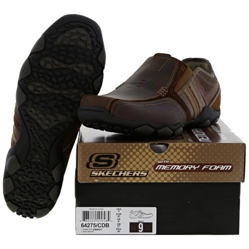 Skechers Mens Diameter Zinroy Leather Slip On Shoes - Dark Brown 9 Skechers Mens Diameter Zinroy Leather Slip On Shoes - Dark Brown - Image 7