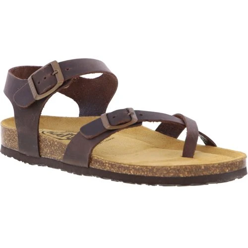 Plakton Womens Savannah Ankle Toe Post Sandals - Dark Brown 3 Plakton Womens Savannah Ankle Toe Post Sandals - Dark Brown
