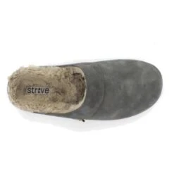 Strive Womens Vienna Orthotic Slippers - Charcoal Grey 7 Strive Womens Vienna Orthotic Slippers - Charcoal Grey -Shoe Sales Shop charcoal grey top view 11580612 2