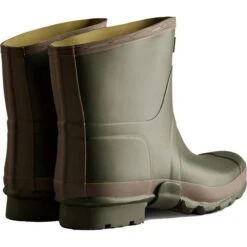 Hunter Mens Field Gardener Short Wellies - Dark Olive Clay -Shoe Sales Shop denerShort DarkOliveClay 4754955