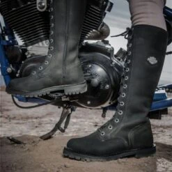 Harley Davidson Womens Lornell 14" Lace Tall Boots - Black 23 Harley Davidson Womens Lornell 14" Lace Tall Boots - Black -Shoe Sales Shop dson Lornell14Wms Black 11726591