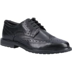 Hush Puppies Womens Verity Brogue Shoes - All Black