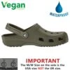 Crocs Mens Womens Classic Clog Vegan Work Shoes Sandals - Army Green -Shoe Sales Shop es2702 1 W