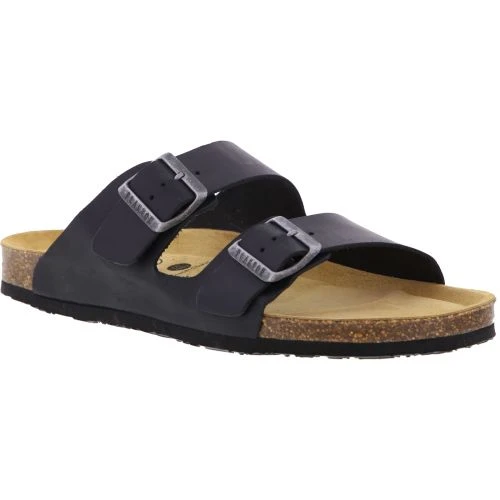 Plakton Mens Seth Malaga Adjustable Slide Sandals - Black 3 Plakton Mens Seth Malaga Adjustable Slide Sandals - Black