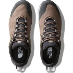 North Face Mens Cragstone Leather Waterproof Walking Shoes - Bipartisan Brown Meld Grey -Shoe Sales Shop h BipartisanBrownMeldgy 4826716