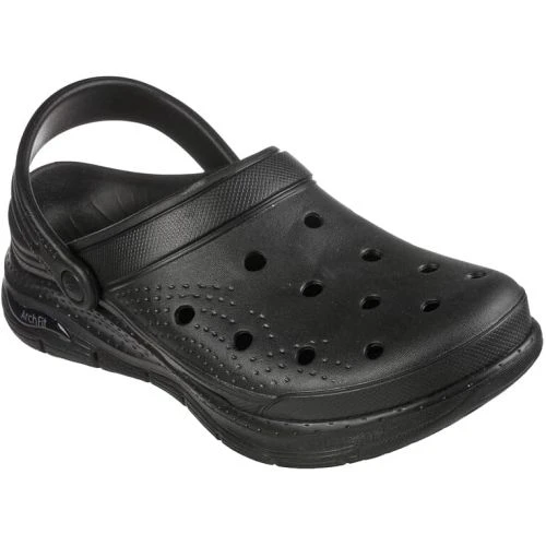 Skechers Mens Arch Fit Valiant Clogs Mules - Black Black 4 Skechers Mens Arch Fit Valiant Clogs Mules - Black Black - Image 2