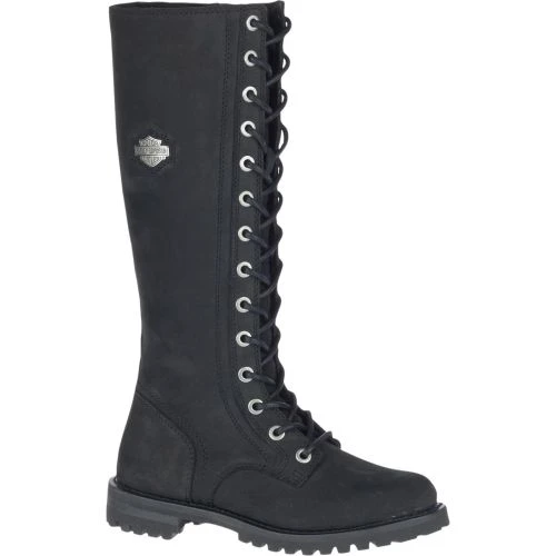 Harley Davidson Womens Lornell 14" Lace Tall Boots - Black 5 Harley Davidson Womens Lornell 14" Lace Tall Boots - Black - Image 3