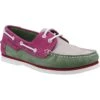 Hush Puppies Womens Hattie Boat Shoes - Green Pink Grey -Shoe Sales Shop ies Hattie GreenPinkGrey 1819758