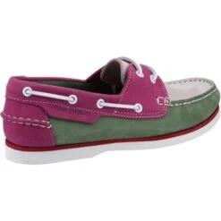 Hush Puppies Womens Hattie Boat Shoes - Green Pink Grey -Shoe Sales Shop ies Hattie GreenPinkGrey 2819759