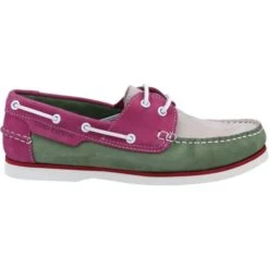 Hush Puppies Womens Hattie Boat Shoes - Green Pink Grey -Shoe Sales Shop ies Hattie GreenPinkGrey 4819761