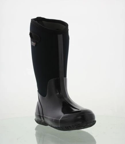 Bogs Womens Classic High Handles Neoprene Wellies - Black Smooth 5 Bogs Womens Classic High Handles Neoprene Wellies - Black Smooth - Image 3