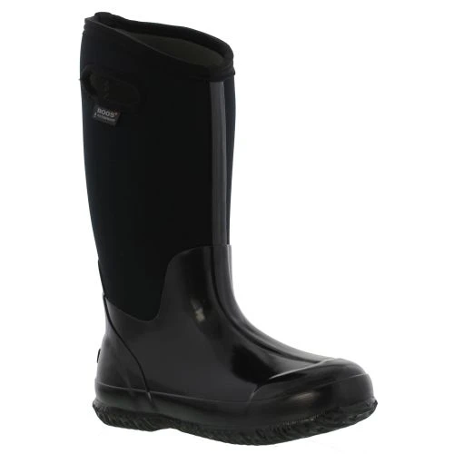 Bogs Womens Classic High Handles Neoprene Wellies - Black Smooth 6 Bogs Womens Classic High Handles Neoprene Wellies - Black Smooth - Image 4