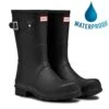Hunter Mens Original Short Wellies Rain Boots - Black -Shoe Sales Shop iginalShortMens Black 2NEW614313