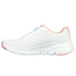 Skechers Womens Arch Fit Infinity Cool Vegan Trainers - White Pink -Shoe Sales Shop itInfinityCool WhitePink 4847278