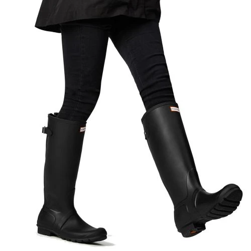 Hunter Womens Original Back Adjustable Wellies Rain Boots - Black 7 Hunter Womens Original Back Adjustable Wellies Rain Boots - Black - Image 5