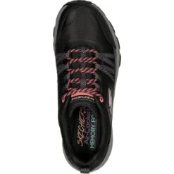 Skechers Womens Escape Plan Water Resistant Walking Shoes - Black Hot Pink -Shoe Sales Shop lessPursuit BlackHotPink 2810757