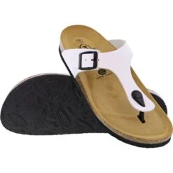 Plakton Womens San Sebastian Toe Post Sandals - White -Shoe Sales Shop nSebastian 181671 BLANCO A855033