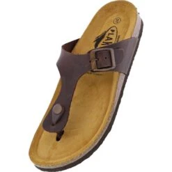 Plakton Womens San Sebastian Toe Post Sandals - Dark Brown -Shoe Sales Shop nSebastian 181671 MARRON C855030