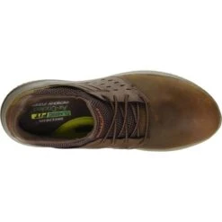 Skechers Mens Delson 3.0 Ezra Shoes - Dark Brown -Shoe Sales Shop on3Ezra DarkBrownLthMesh 7852672 12