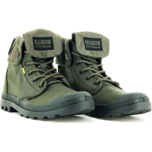 Palladium Mens Pampa Baggy Supply Combat Ankle Boots - Olive Night 6 Palladium Mens Pampa Baggy Supply Combat Ankle Boots - Olive Night - Image 4