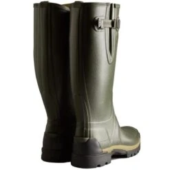 Hunter Mens Balmoral Adjustable Neoprene Wellington Boots - Dark Olive -Shoe Sales Shop ralAdjTechSole DarkOlive 3718714 8
