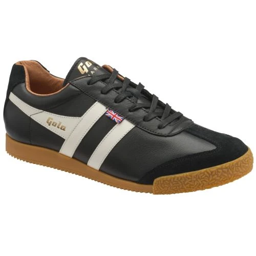 Gola Made In England Mens Harrier Elite Trainers - Black Off White 3 Gola Made In England Mens Harrier Elite Trainers - Black Off White