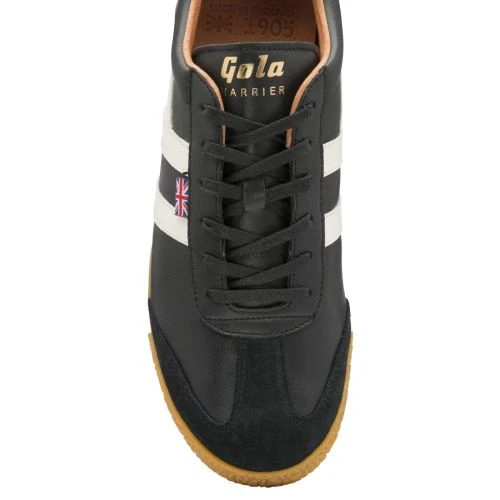 Gola Made In England Mens Harrier Elite Trainers - Black Off White 7 Gola Made In England Mens Harrier Elite Trainers - Black Off White - Image 5