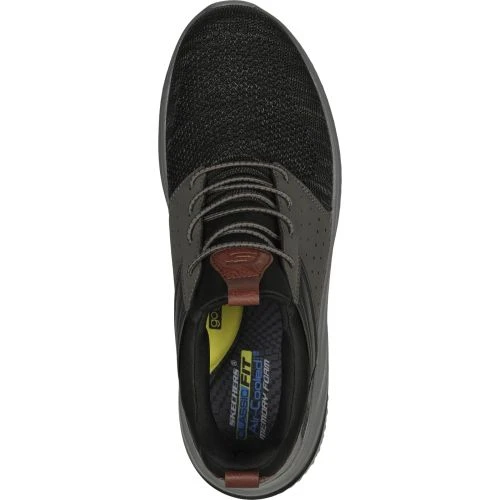 Skechers Mens Delson 3.0 Cicadia WIDE Trainers - Black Grey 5 Skechers Mens Delson 3.0 Cicadia WIDE Trainers - Black Grey - Image 3