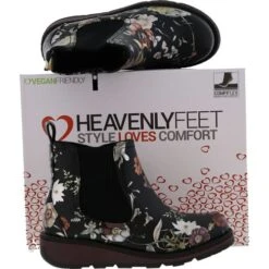 Heavenly Feet Womens Chilli Chelsea Boots - Black Fantasy -Shoe Sales Shop t Chilli BlackFantasy Pair759796