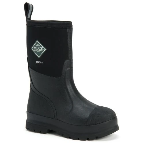 Muck Boots Unisex Chore Classic Mid Wellington Boots - Black 4 Muck Boots Unisex Chore Classic Mid Wellington Boots - Black - Image 2