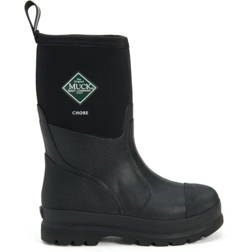 Muck Boots Unisex Chore Classic Mid Wellington Boots - Black 7 Muck Boots Unisex Chore Classic Mid Wellington Boots - Black - Image 5