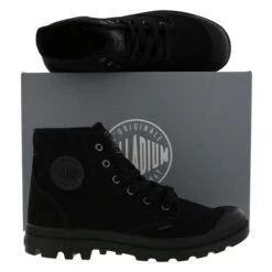 Palladium Mens Pampa Hi Canvas Combat Ankle Boots - Black -Shoe Sales Shop um USPampaHighH Black PAIR561122