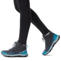 North Face Womens Activist Mid Futurelight Waterproof Walking Boots - Zinc Grey Maui Blue -Shoe Sales Shop uturelightMid ZincGyBlue 7725890