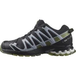 Salomon Womens XA Pro 3D V8 GTX Waterproof Shoes - Black Green Moss Zen Blue -Shoe Sales Shop v8GTX BlackGreenMossBlue 5776652
